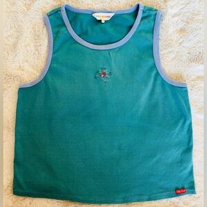 Rare!Teddy Fresh Teal Shirt with Lavender Trim and Spider Design Size 3XL